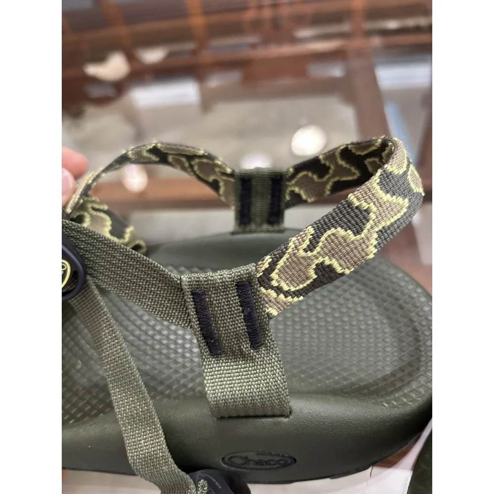 Chaco Z/1 Men's Strappy Sandals Adjustable Buckle Green Camo US 14 EU 48
